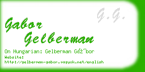 gabor gelberman business card